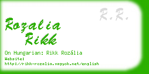 rozalia rikk business card