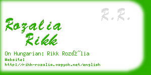 rozalia rikk business card
